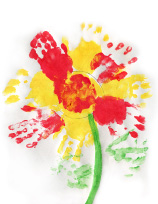 Hand print flower